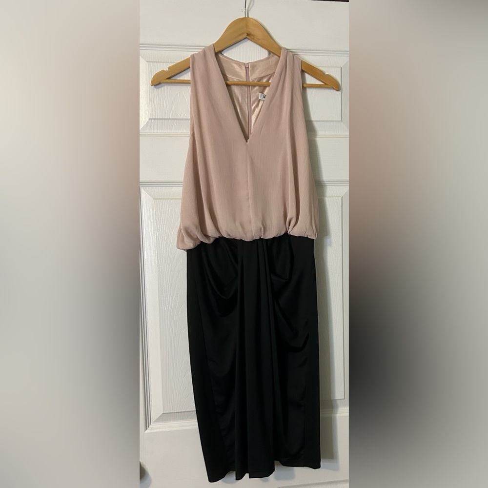 JASAMBAC Women's  Dusty Rose And Black Dress Size Large Sleeveless